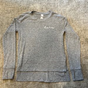Burn Boot Camp Gray Long Sleeve Soft Sweater size Small